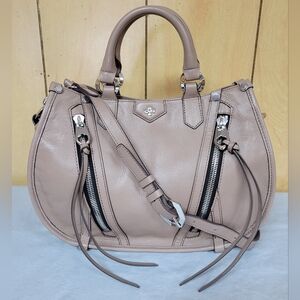 orYANY Taupe Leather Satchel